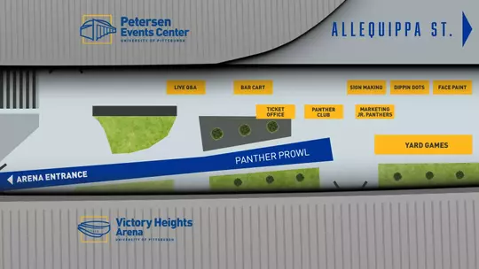 Pitt Volleyball Blue-Gold Fan Fest Map