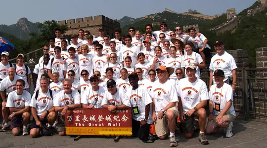 Princeton Track Contingent Visits Great Wall on First Full Day in China