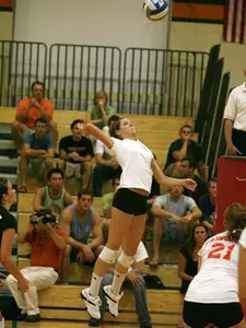 Volleyball Sweeps Harvard In Home Debut, Stays Half Game Behind Yale