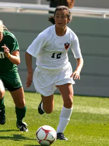 Whatley's First-Half Twilight Goal Lifts Women's Soccer to Win over American
