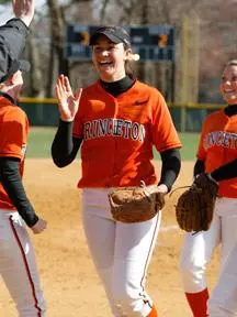 Softball Tigers Split on Season's First Day