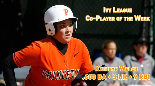 Kathryn Welch Named Ivy League Co-Player of the Week