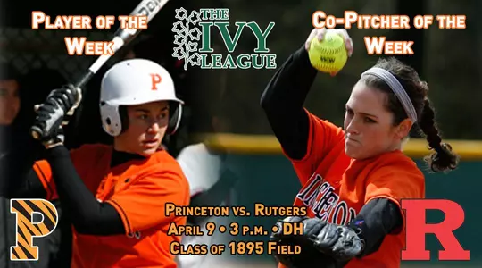 Lettire, Schaus Win Ivy Weekly Honors as Softball Tigers Prep for Rutgers Wednesday
