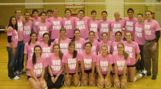 Men's Volleyball Shows Support During Dig Pink Weekend, Prepares For Fall Tourney