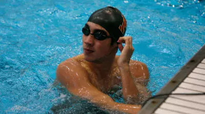Men's Swimming Splits H-Y-P Weekend; Christensen Wins Three