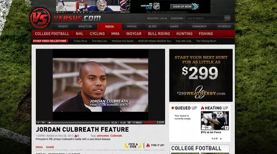 Jordan Culbreath's Feature Piece On VERSUS Pregame Show Available Here