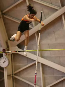 Women's Track & Field Four Points Out of First Place After Day One of Heps