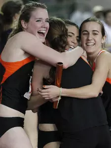 Women's Track & Field Wins Second Straight Indoor Heps Title