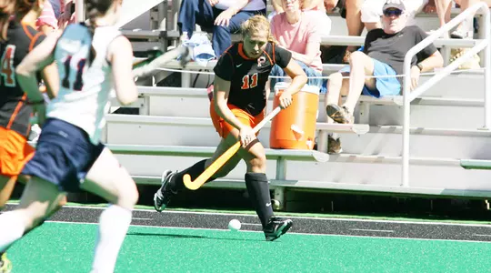 Second Half Rally Surges No. 4 Field Hockey Past American, 2-0