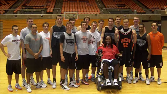 Eric LeGrand Visits Princeton Men's Basketball