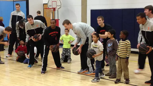 Photos from Men's Basketball's Visit to Princeton YMCA