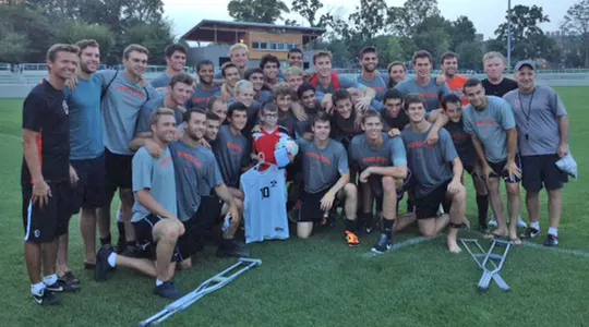 Men's Soccer Adopts Derek as Part of Friends of Jaclyn Foundation