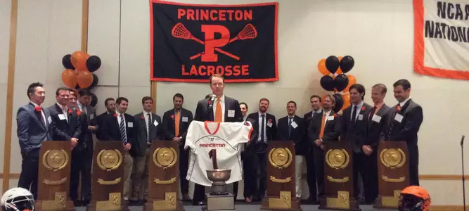 Men's Lacrosse Team Honors 2004 Team, Reilly Family and John McPhee