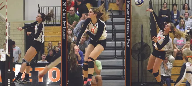 Volleyball Trio Claims All-Ivy Honors; Kincade, Peterkin Both Make 1st Team