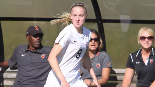 Richmond's Riefner Nets Hat Trick to Top Women's Soccer 3-2