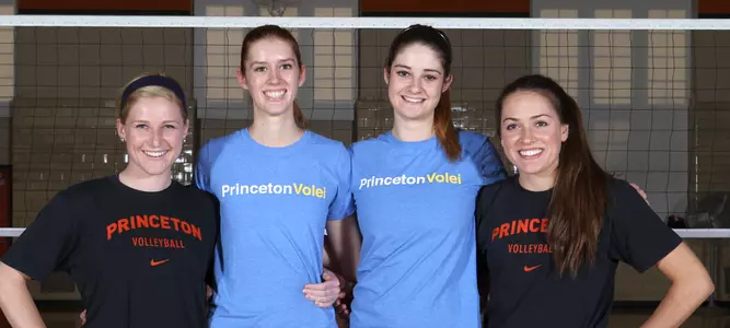 Volleyball Keeps Pace In Ivy Race, Send Seniors Out With Final Home Sweep