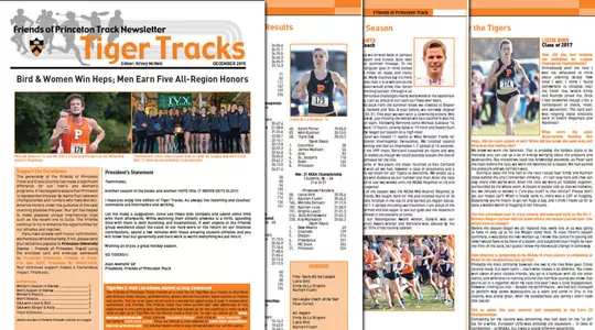 Tiger Tracks: Friends of Princeton Track Newsletter
