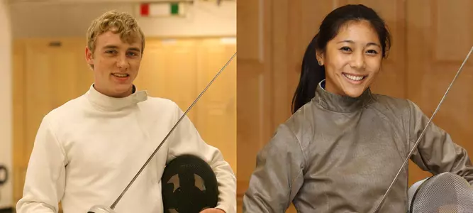 Hudson, Lee Named ECAC Fencers of the Week