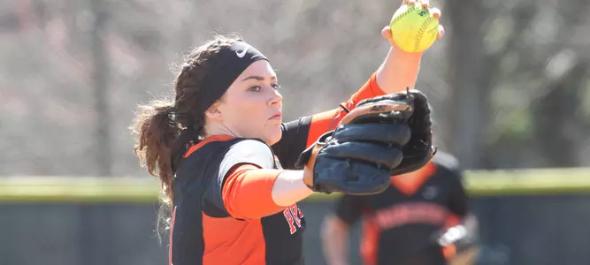 Softball Tops Yale in Opener, Game Two Halted by Rain