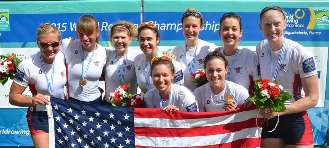 Medal Trio, Including Robbins' Repeat Gold, Highlights World Rowing Champs