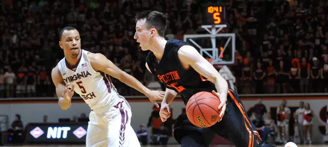 Men's Hoops Lets it Fly from 3, But Va. Tech Takes NIT Opener in OT