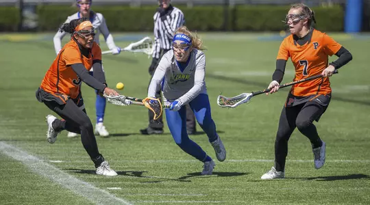 DeGarmo Stops 13 & Hompe Tallies Game Winner at Delaware, 7-6
