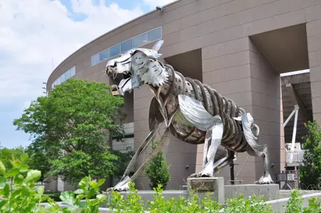 Tiger Metal Statue