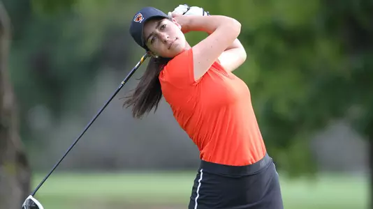 Princeton University women's golf action, Princeton, NJ, September 20, 2016.