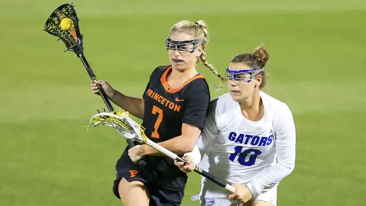 Princeton women's lacrosse versus the Florida Gators on Tuesday, March 19, 2019 at Donald R. Dizney Stadium in Gainesville, Fla. (Photo by Matt Stamey)