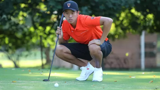 Princeton University men's golf action, Princeton, NJ, September 11 2019.