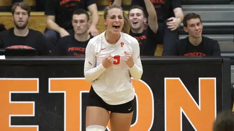 Princeton University women's volleyball vs. Columbia, Princeton, NJ, October 9, 2015.