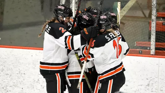 women's hockey celebration