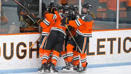 women's hockey celebration