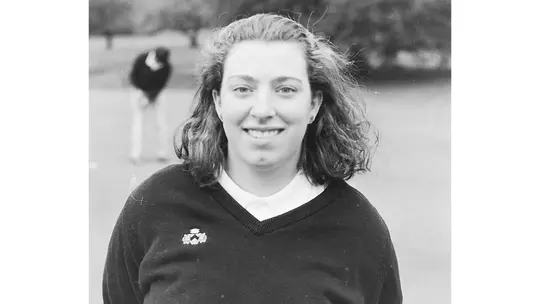 Headshot photo of golfer Mary Moan, Class of 1997.