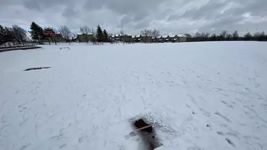 Snow On Field
