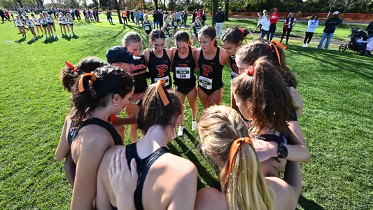 2021 Women's Cross Country Heps Huddle