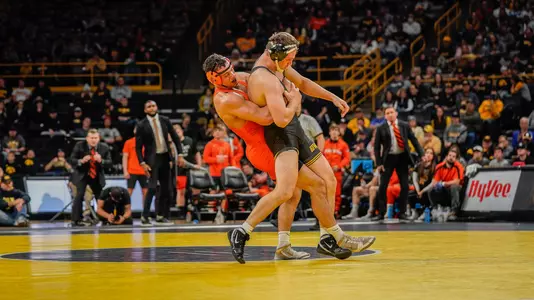 Luke Stout wrestling action