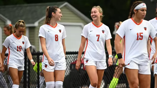 Gracyn Kuerner and Marissa Hart share a smile