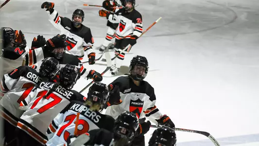 Women's hockey celebration photo