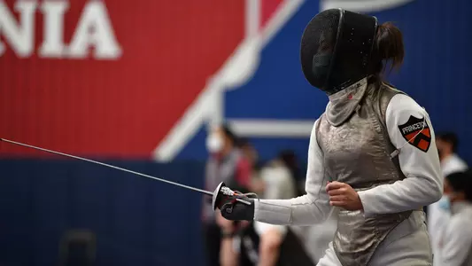 Princeton fencing action photo