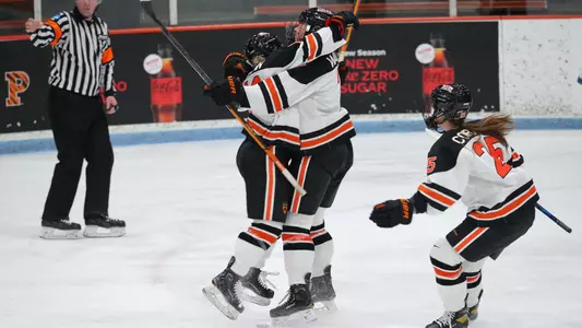 Women's hockey celebration photo