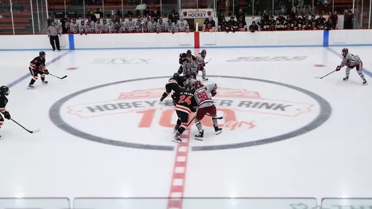 faceoff vs. colgate at baker rink