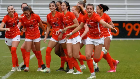 princeton women's soccer celebration photo