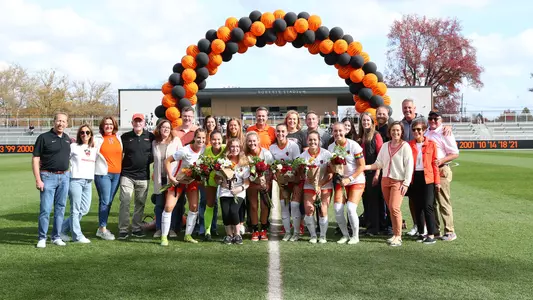 princeton women's soccer class of 2023 senior day group photo