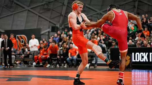 Danny Coles wrestles Rutgers' Sammy Alvarez