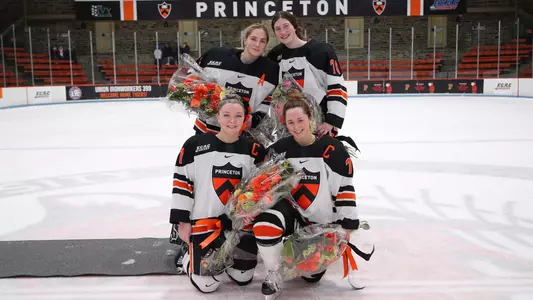Princeton's 2022 senior class following the game