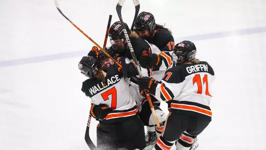 Women's hockey celebration photo