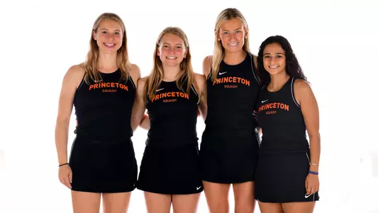 women's squash seniors posed photo