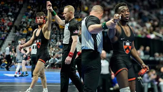 Patrick Glory and Quincy Monday arm-raise photos