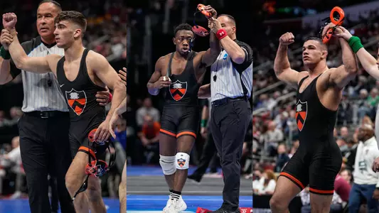 Patrick Glory, Quincy Monday, Luke Stout arm raise photos